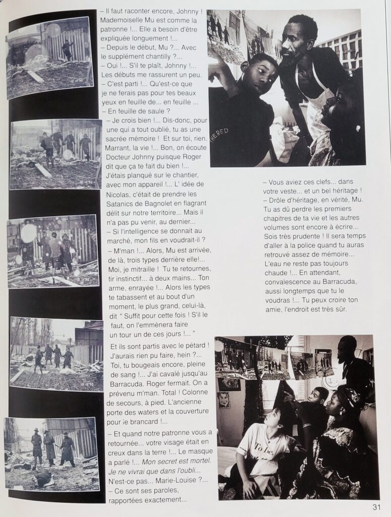 Roman-photo La mémoire des scorpions écrit par Christian Bruel et Xavier Lambours, page 31.